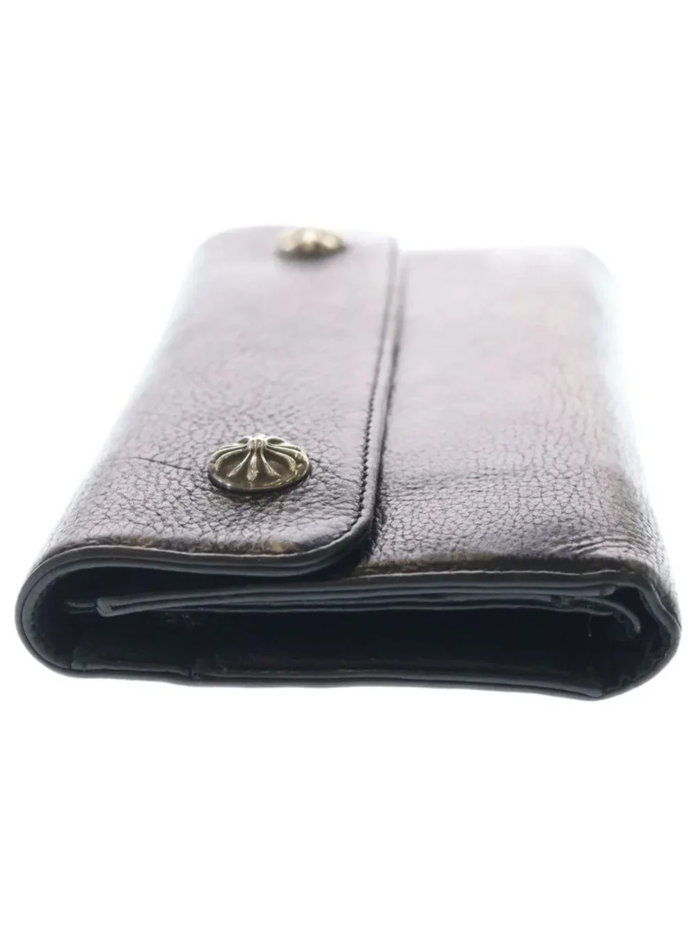 Chrome Hearts Wave Leather Wallet Black